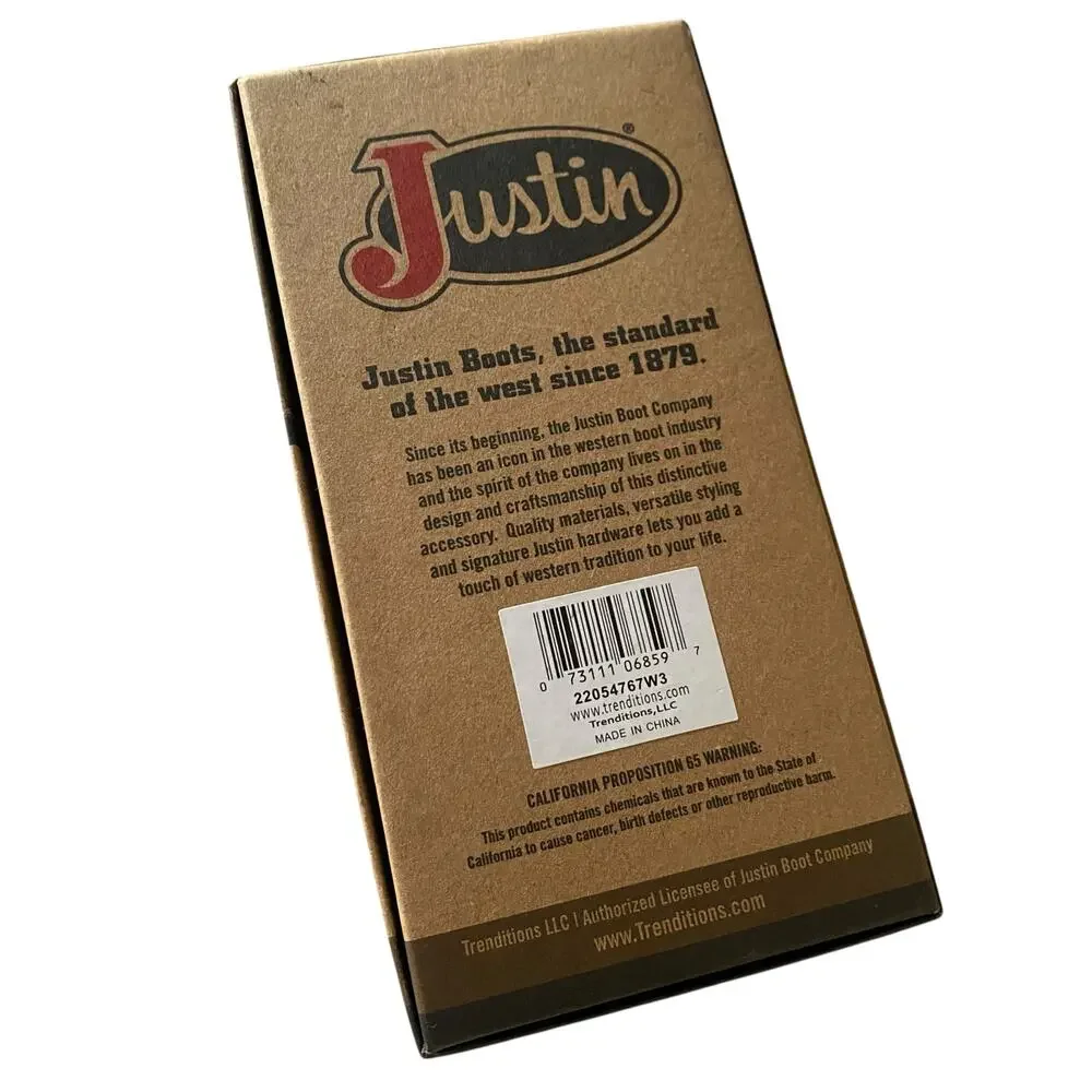 NWT Men’s JUSTIN'S RODEO GENUINE LEATHER WALLET Two Toned Brown 22054767W3
